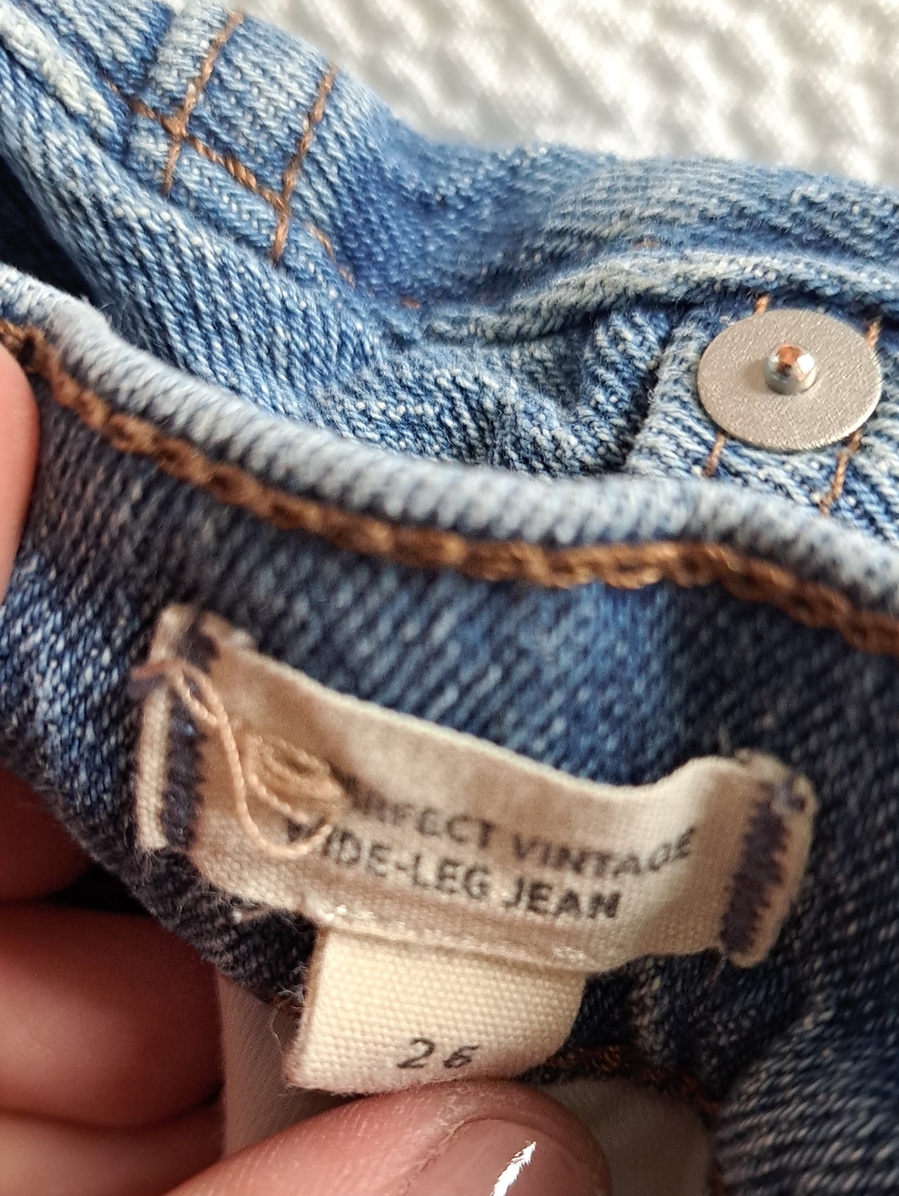 Madewell Womens The Perfect Vintage Wide-Leg Light Stretch Wash Jeans 26 - Picture 8 of 9